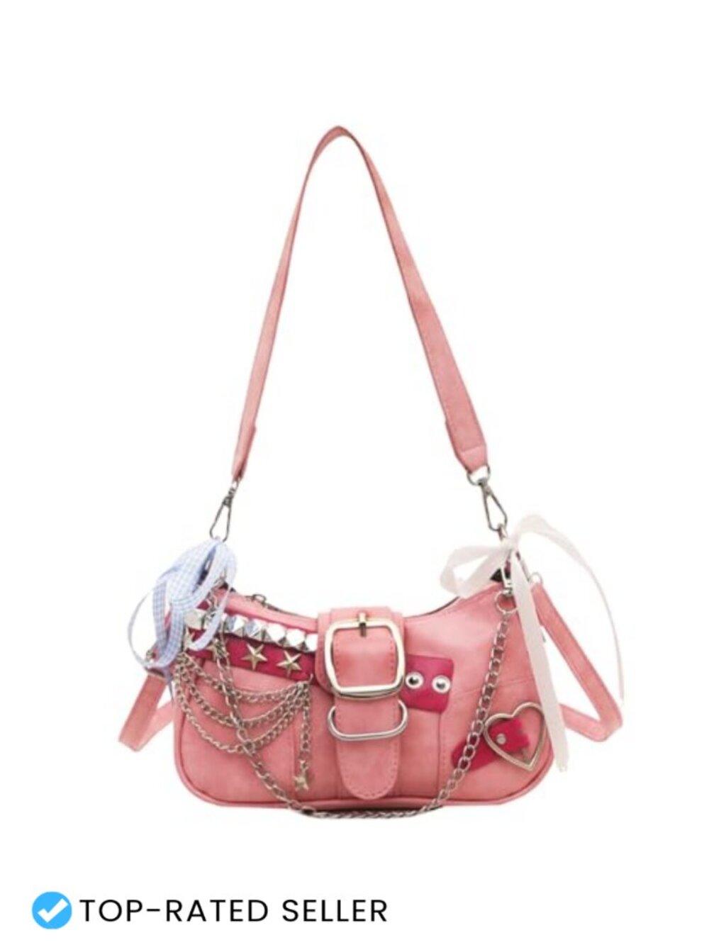 Y2K Shoulder Bag PU Leather Hobo Purses for Women Small Clutch Going Out